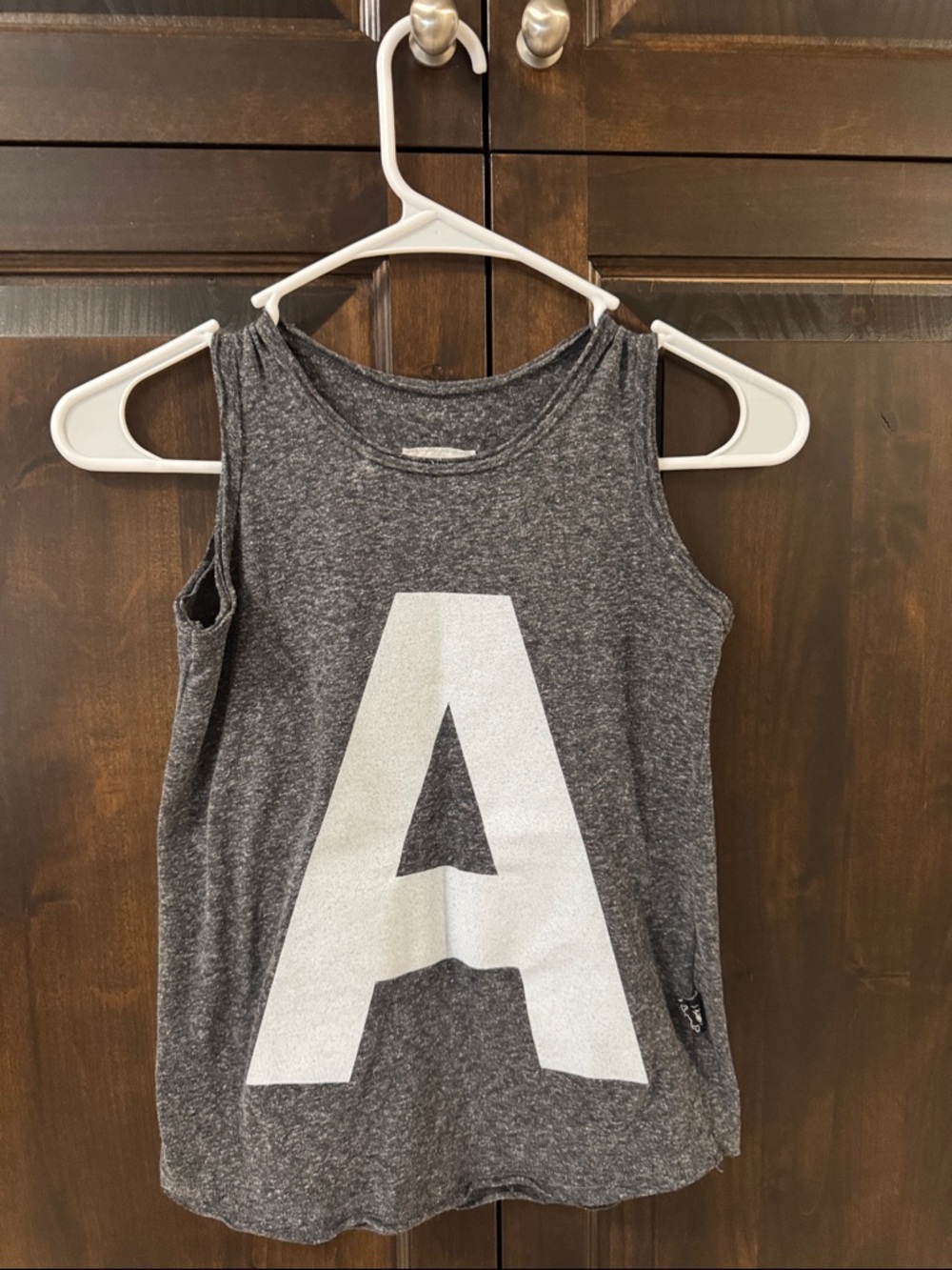 nununu Grey Knit A TANK TOP size 6-7 - Picture 2 of 5